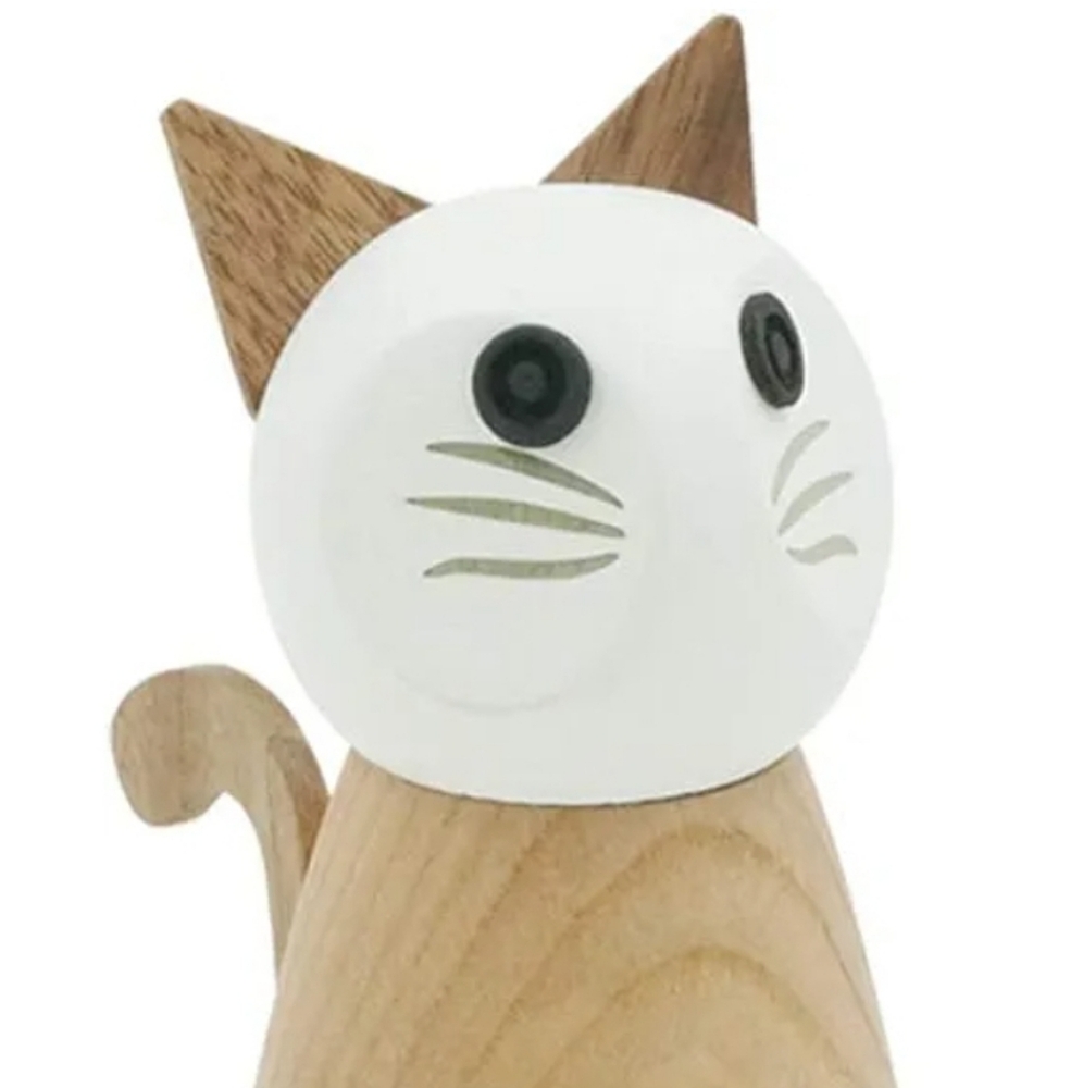 Wooden Cat Salt & Pepper Grinder
